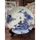  Đĩa cảnh họa tiết núi non sông nước 