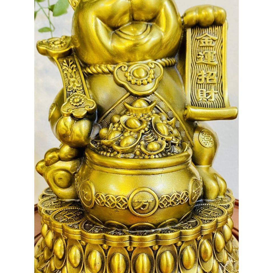  Tượng mèo thần tài mạ vàng 