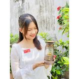  Đèn dầu trang trí thờ cúng bằng đồng (cao 20cm) 