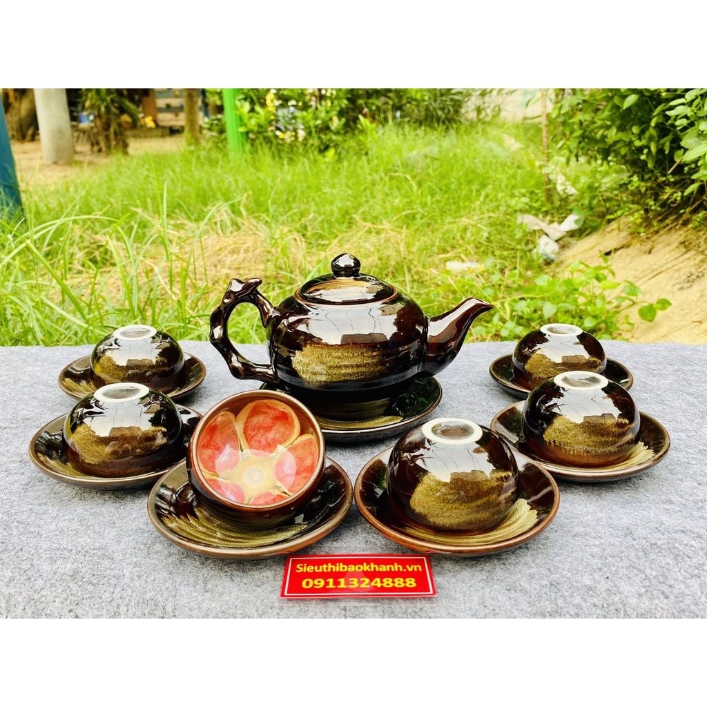  Bộ ấm chén hỏa biến lòng hoa 