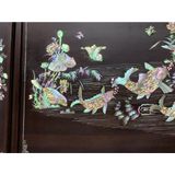  [HÀNG THỦ CÔNG TẠI XƯỞNG]-Tranhg ỗ gụ khảm ốc xà cừ ốc đỏ cửu ngư vọng nguyệt 127cm 
