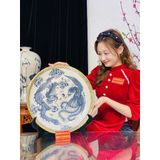  Đĩa gốm trang trí,để bàn đẹp chính hãng Bát Tràng-Gốm sứ Bảo Khánh 