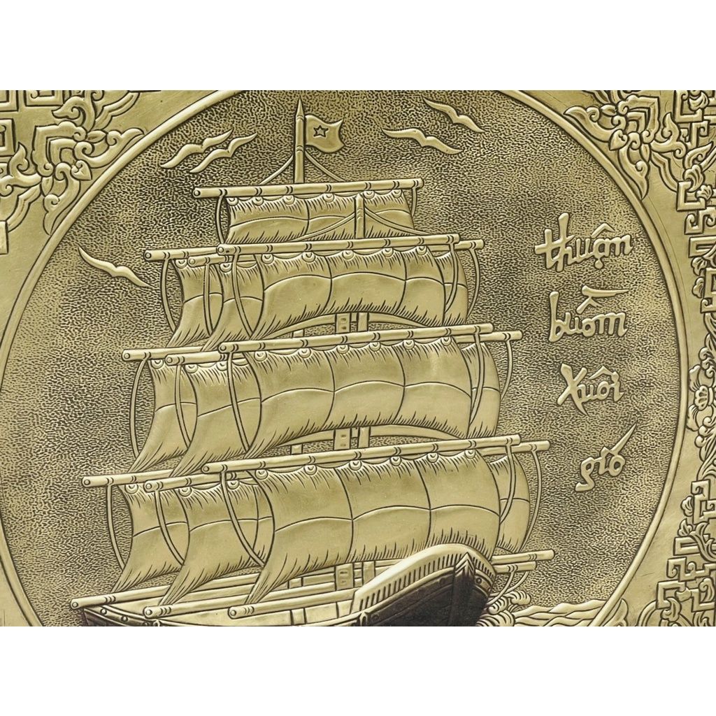  Tranh Thuận Buồm Xuôi Gió đồng vàng thúc nổi khung 80×80 cm -Siêu Thị Bảo Khánh 