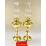 Cặp đèn dầu đồng cao cấp-Bảo Khánh Việt Nam 25cm 