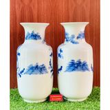  Lục bình men lam vẽ phong cảnh 