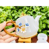  Tuyệt Phẩm Bộ ấm chén đá hoa nổi -Bảo Khánh 