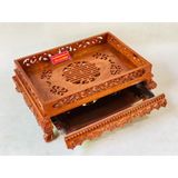  Khay Trà chân quỳ chất liệu Gỗ Hương cao cấp 48cm 