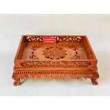  Khay Trà chân quỳ chất liệu Gỗ Hương cao cấp 48cm 