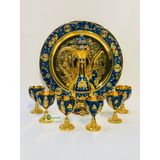  Bộ ấm chén hợp kim đồng dáng hoàng gia 