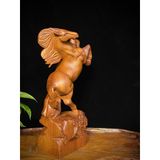  Tượng Gỗ Nhất Mã Phi Thiên Cao Cấp Gỗ Hương 28cm 