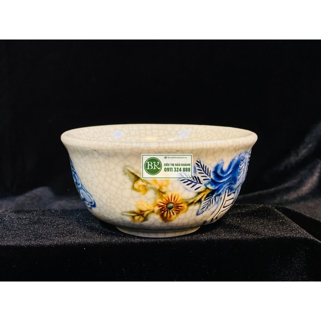  Bát Thờ Men Rạn Cao Cấp Bát Tràng-Bảo Khánh Việt Nam 7cm 