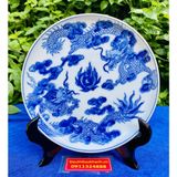  Sieu Thi Bao Khanh-Đĩa cảnh men rạn họa tiết song long 