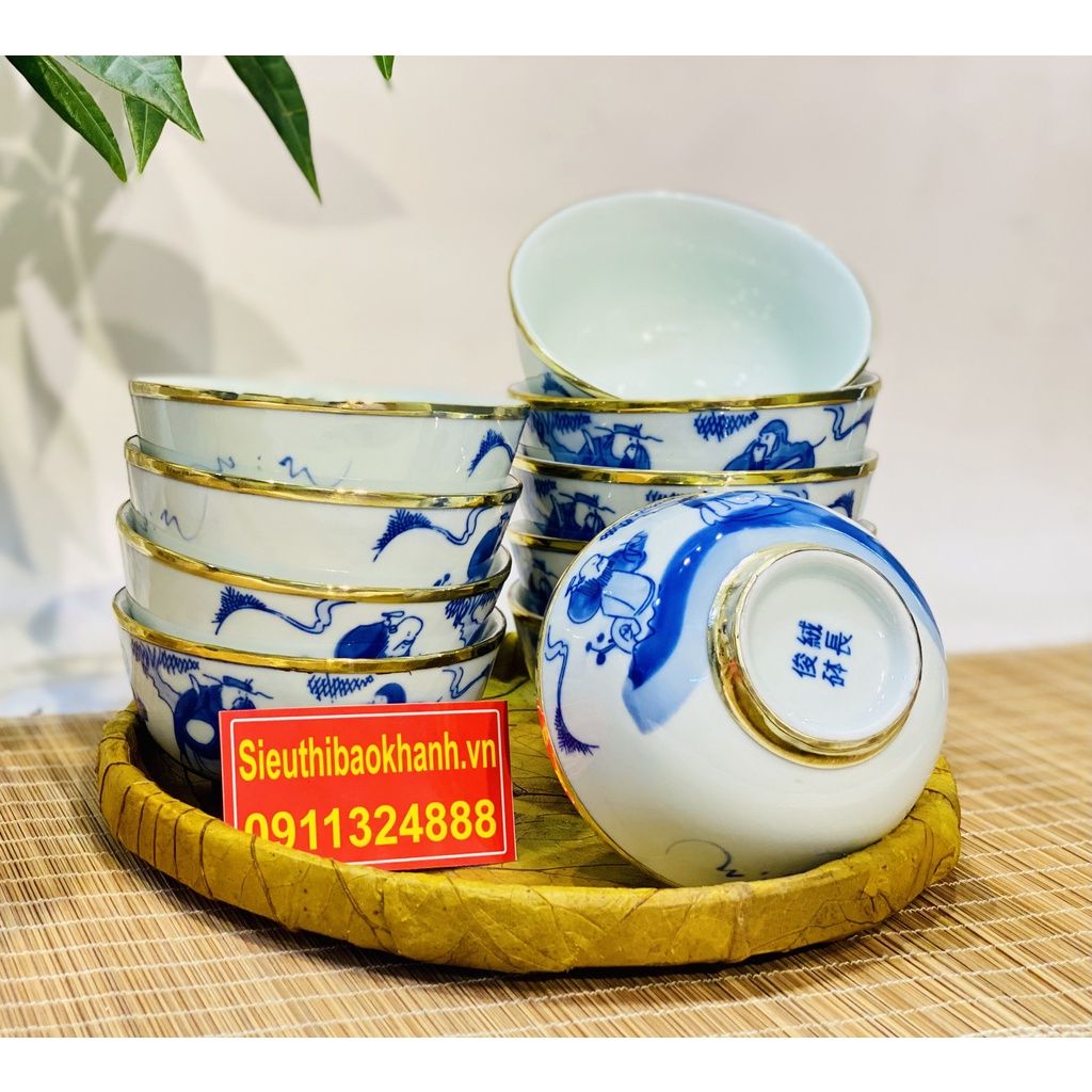  [BÁT TRÀNG CHÍNH HÃNG]- BÁT ĂN MEN LAM-BÁT TRÀNG BẢO KHÁNH 