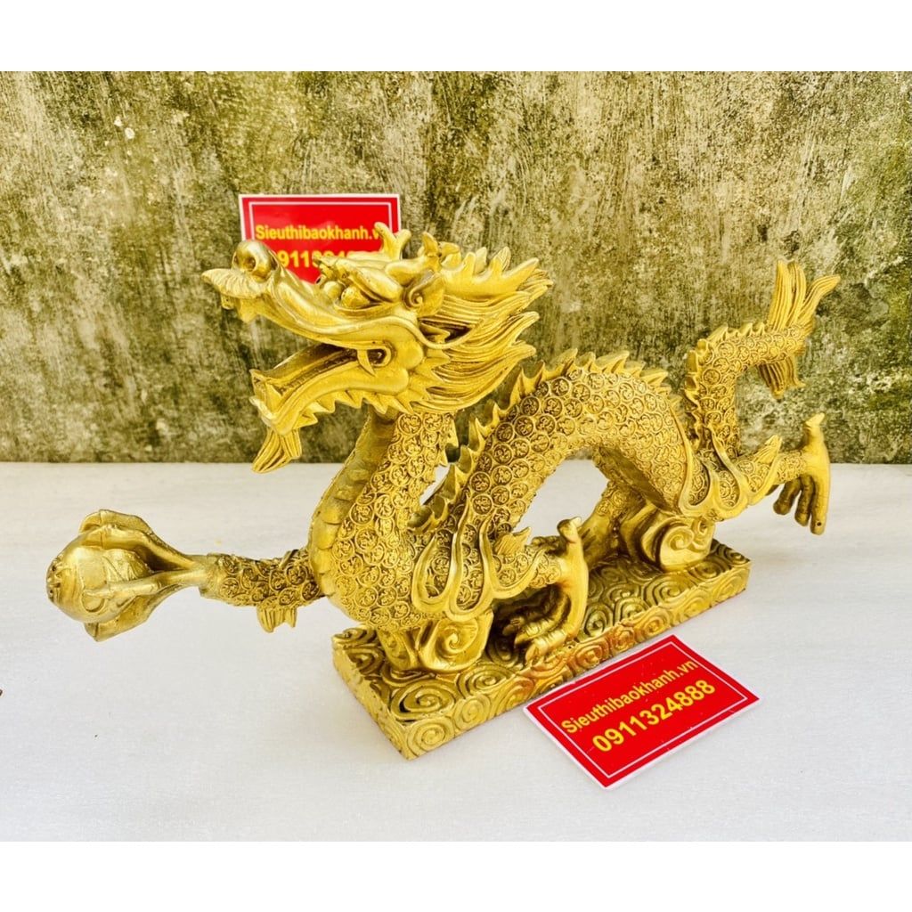  TƯỢNG RỒNG ĐỒNG PHONG THỦY CAO CẤP 33CM-PHONG THỦY BÁO KHÁNH 