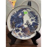  Đĩa cảnh họa tiết vợ chồng gà 