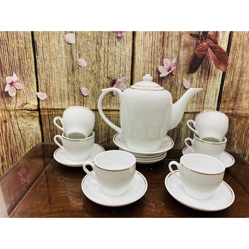  Bộ ấm chén Bát Tràng cao cấp chính hãng 800ml 