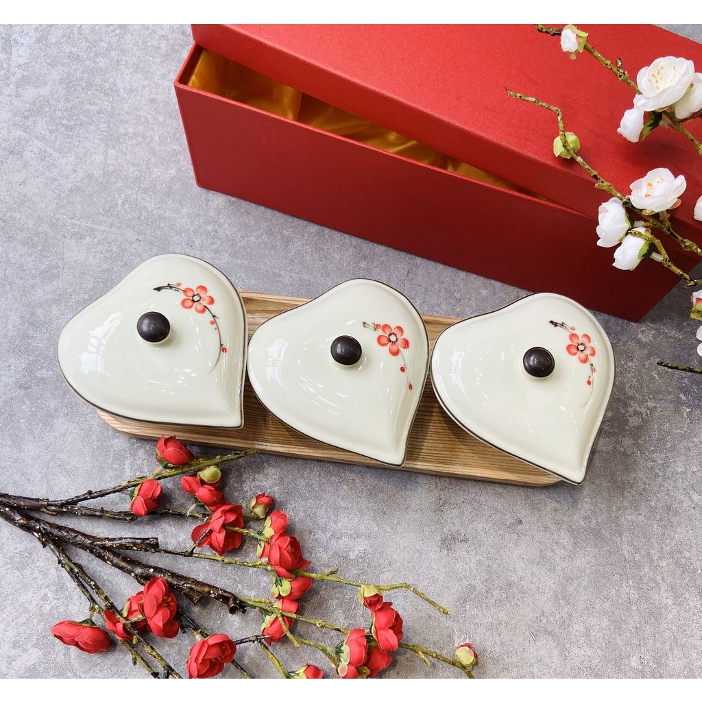  [Mẫu Mới Nhất 2022] Khay Mứt Tết / Khay Bánh Kẹo Phong Cách Châu Âu | Gốm Sứ Thủ Công Cao Cấp Cực Sang Trọng 