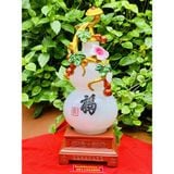  Bình hồ lô đá họa tiết in nổi 