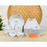  [BÁT TRÀNG CHÍNH HÃNG]-Set bát ăn hoa mặt trời sang trọng,cao cấp-Bảo Khánh Việt Nam 