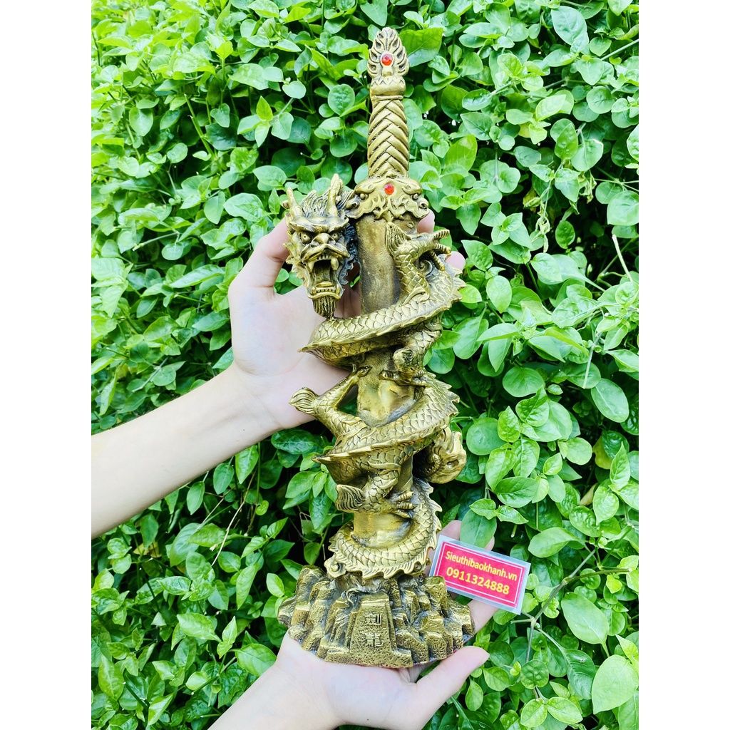  Tượng rồng cuộn phong thủy -Bảo Khánh 