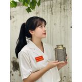  Hộp chè chất liệu hợp kim đồng cao cấp 18cm 
