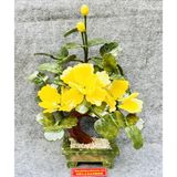 Chậu hoa vàng chất liệu đá ngọc 