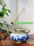  Điếu bát men lam họa tiết Trúc Lâm Thất Hiền bọc đồng BKCEVN-8041 