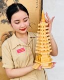  Tháp Văn Xương đá ngọc Hoàng Long cao cấp 38 cm 