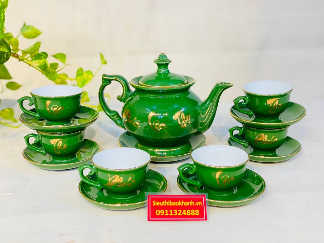  Bộ ấm chén Phúc Lộc Thọ BKCEVN-8166 