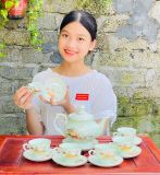  Bộ ấm chén gốm sứ 