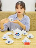  Bộ Ấm Chén VTV Men Trắng Bát Tràng – Gốm Sứ Cao Cấp, Sang Trọng, Ý Nghĩa BKCEVN-8188 