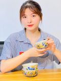  Bát Men Rạn Đắp Nổi Họa Tiết Hoa Sen Cao Cấp Xuất Xứ Bát Tràng 