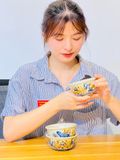  Bát Men Rạn Đắp Nổi Họa Tiết Hoa Sen Cao Cấp Xuất Xứ Bát Tràng 