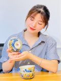  Bát Men Rạn Đắp Nổi Họa Tiết Hoa Sen Cao Cấp Xuất Xứ Bát Tràng 