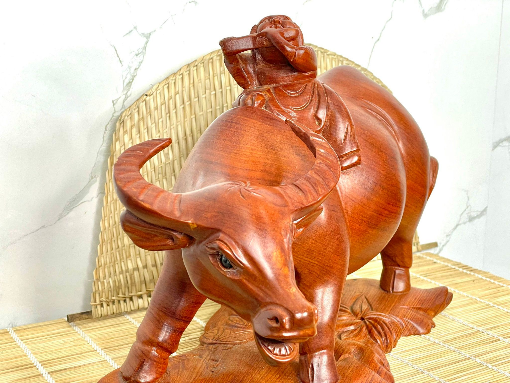  Tượng chú tiếu cưỡi trâu, bản mini tràng trí bàn làm việc 