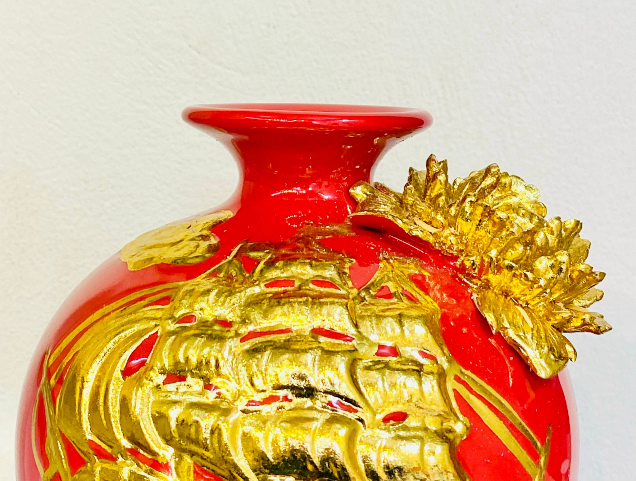  Bình hút lộc Gốm sứ bát Tràng Thuận buồm xuôi gió đắp nổi 