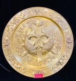  Mâm Đồng phong thủy cao cấp họa tiết Lí Ngư Vọng Nguyệt 50cm 