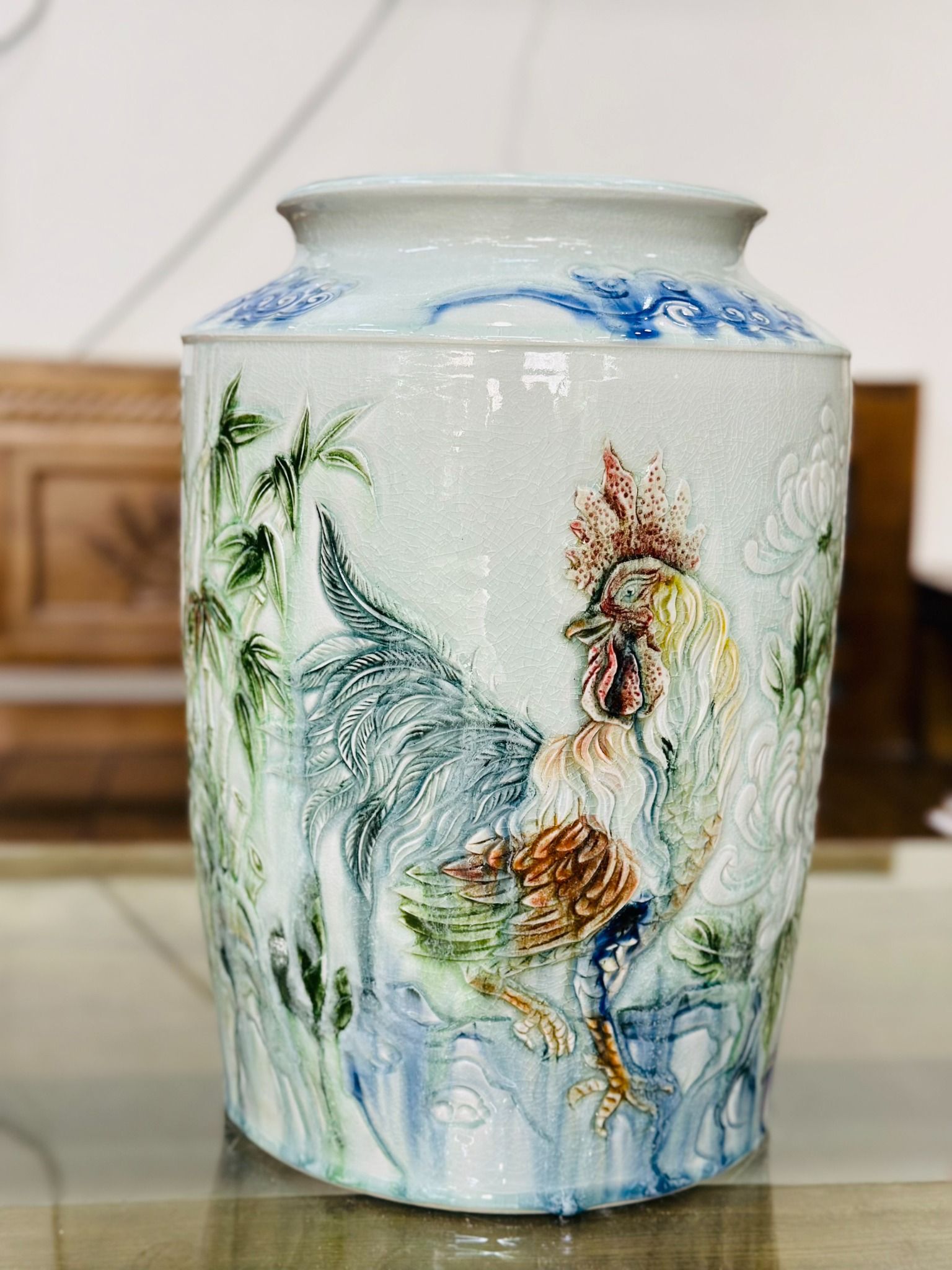  Mai bình tích lộc Kim kê mẫu đơn 