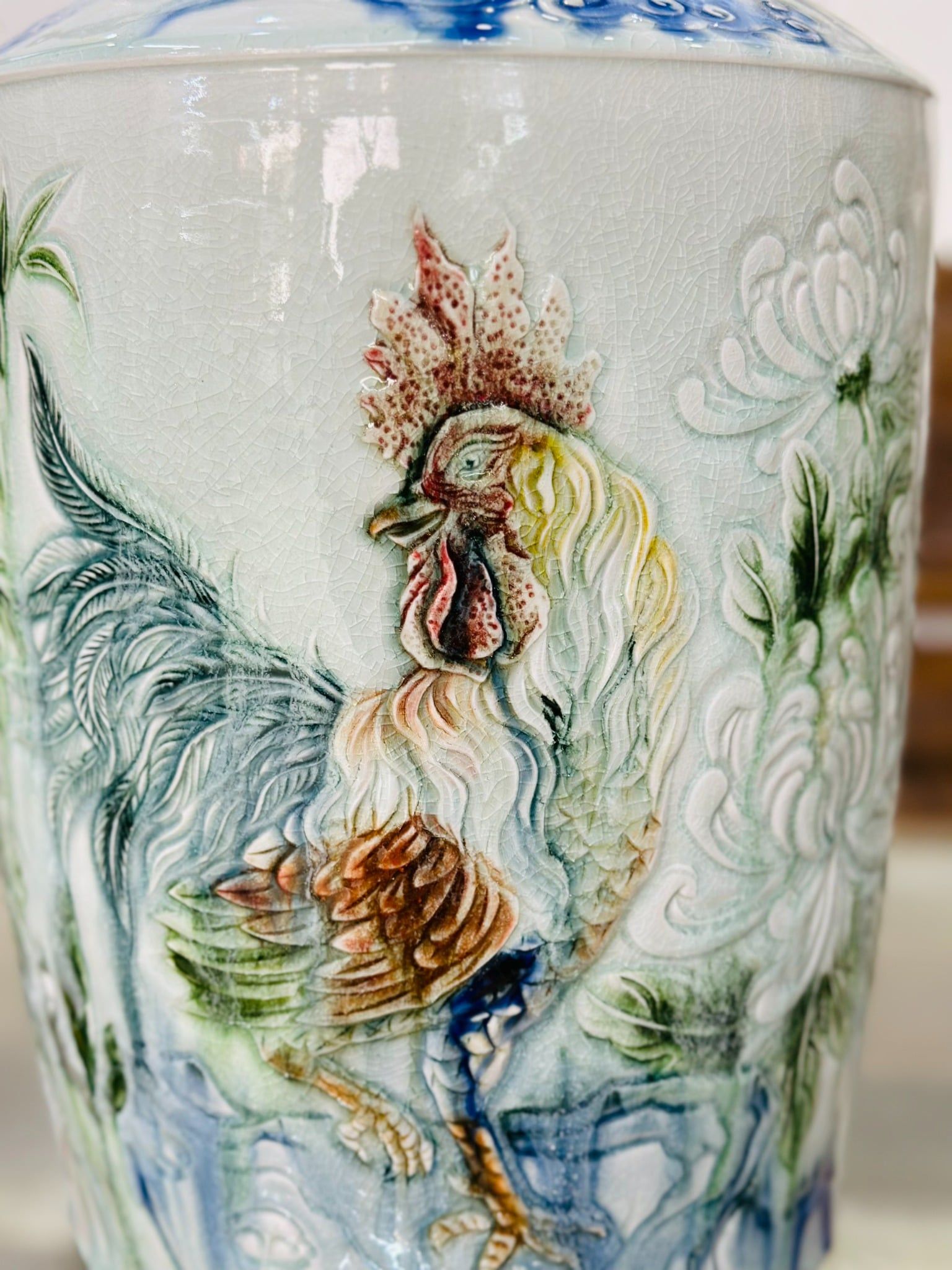  Mai bình tích lộc Kim kê mẫu đơn 