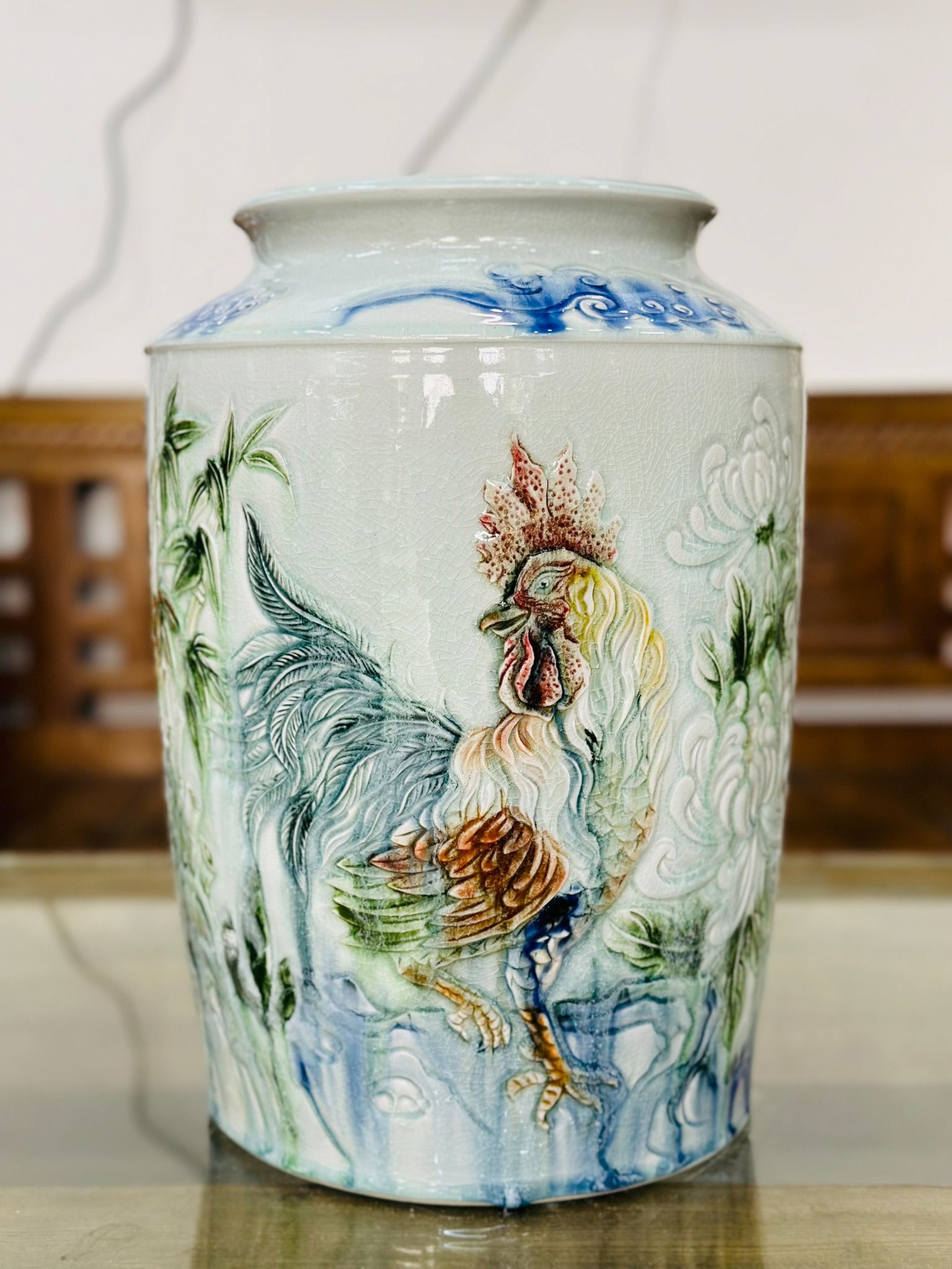  Mai bình tích lộc Kim kê mẫu đơn 