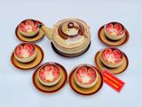  Bộ ấm chén hỏa biến lòng hoa man nâu độc đáo 
