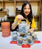  Bộ ấm tích thất tiên dáng trụ có bọc đồng 