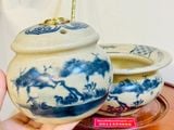  Điêu bát men rạn vẽ Sơn Thủy BKCEVN-8038 