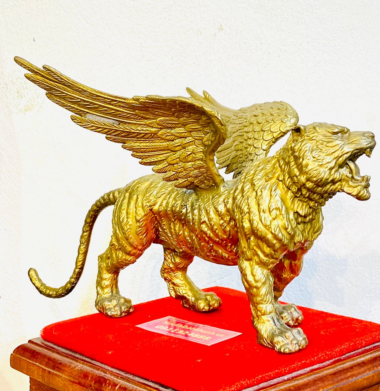  [ HỔ ĐỒNG PHONG THỦY] Tượng hổ có cánh 24cm trưng bày phòng khách, trang trí không gian nội thất 