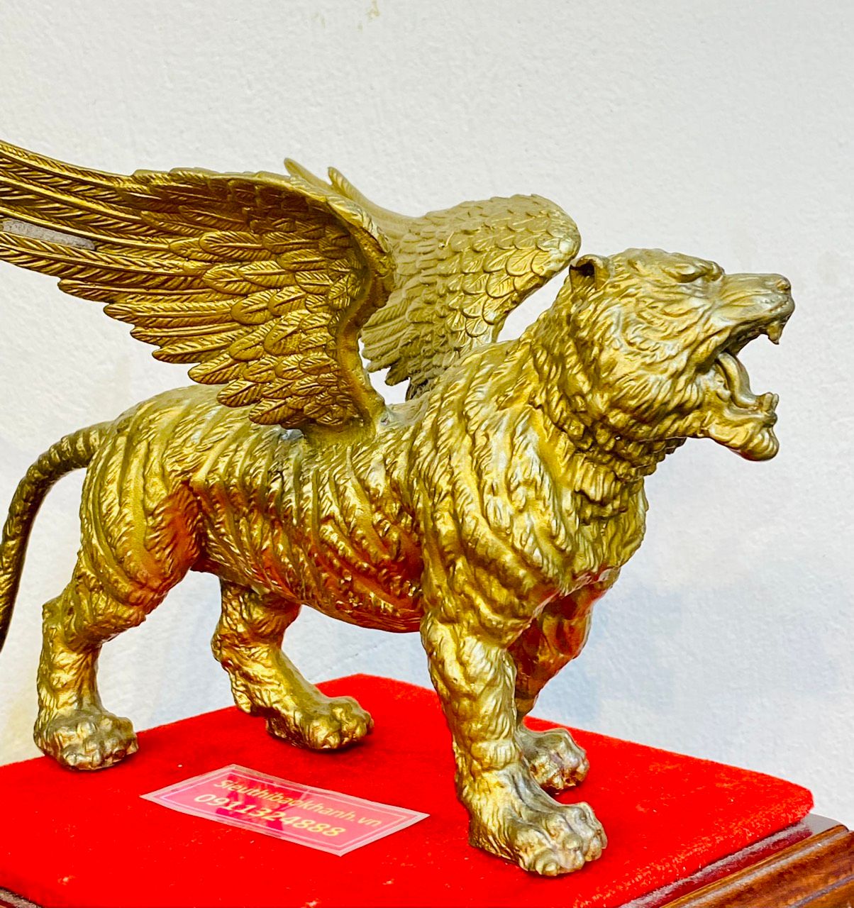  [ HỔ ĐỒNG PHONG THỦY] Tượng hổ có cánh 24cm trưng bày phòng khách, trang trí không gian nội thất 