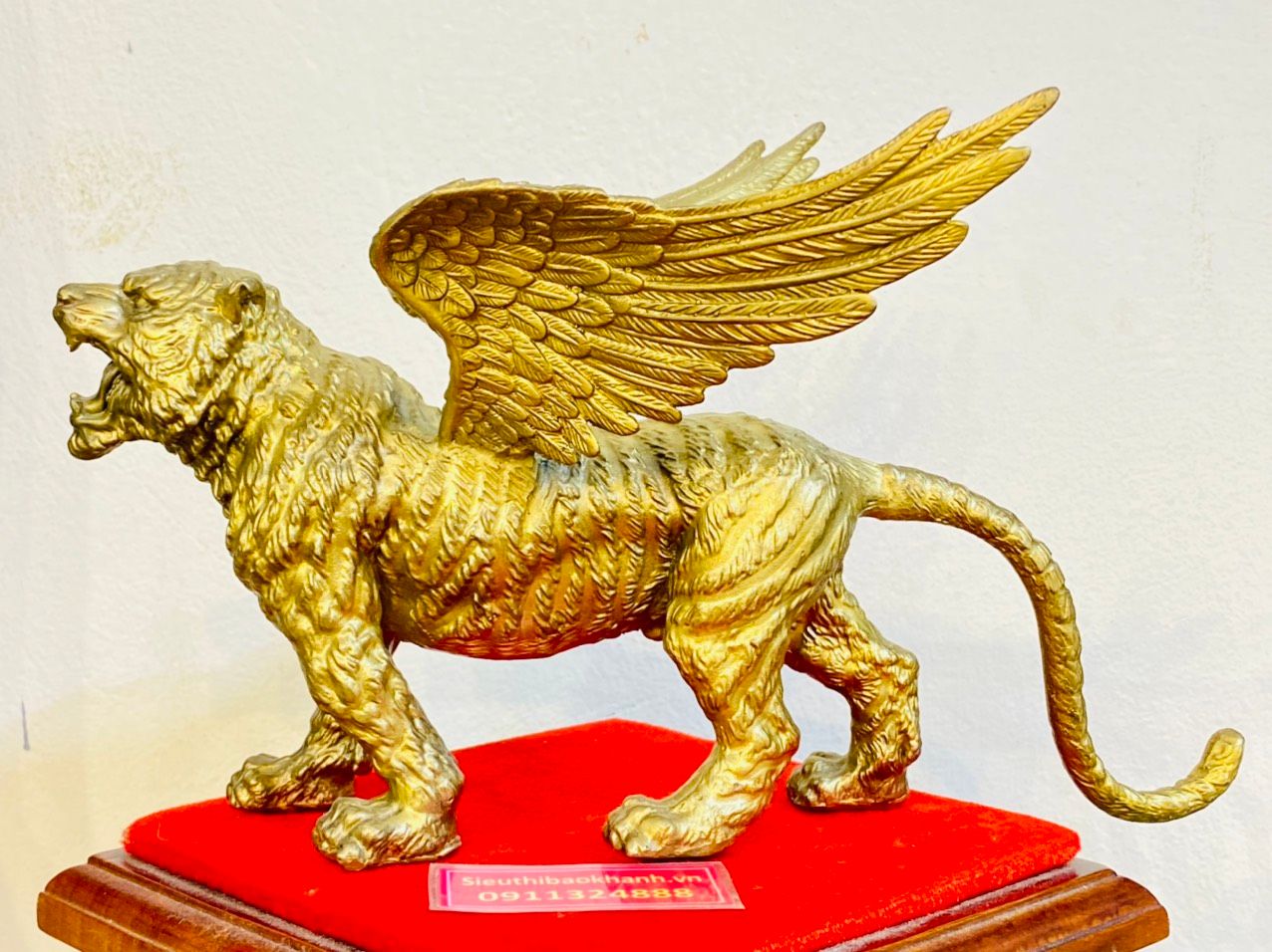  [ HỔ ĐỒNG PHONG THỦY] Tượng hổ có cánh 24cm trưng bày phòng khách, trang trí không gian nội thất 