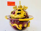  Điêu bát đắp rồng bọc đồng dát vàng siêu vip BKCEVN-8030 