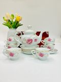 Bộ ấm chén Phú Quý vẽ hoa hồng dung tích 800ml 