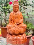  Tượng phật quan âm bồ tát từ Gỗ hương đá liền khối 