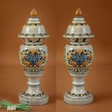  Cặp đèn thờ điện men rạn giả cổ 